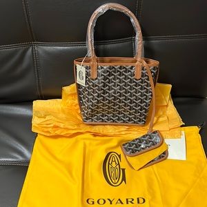 X SOLD OUT X Goyard Anjou mini brand new from Paris in the color tan/black
